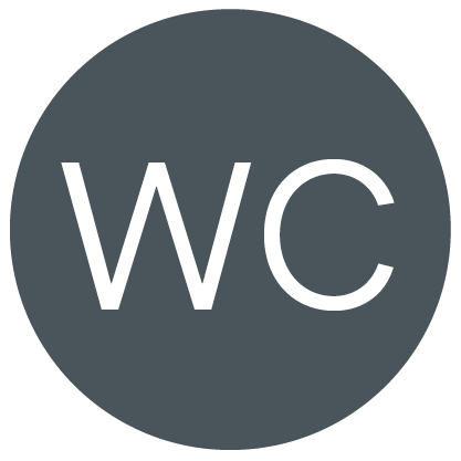 Fringe website icon for 'The venue has a wheelchair-accessible toilet' - the letters 'WC' on a grey background.
