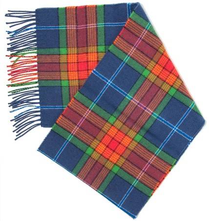 Fringe tartan scarf