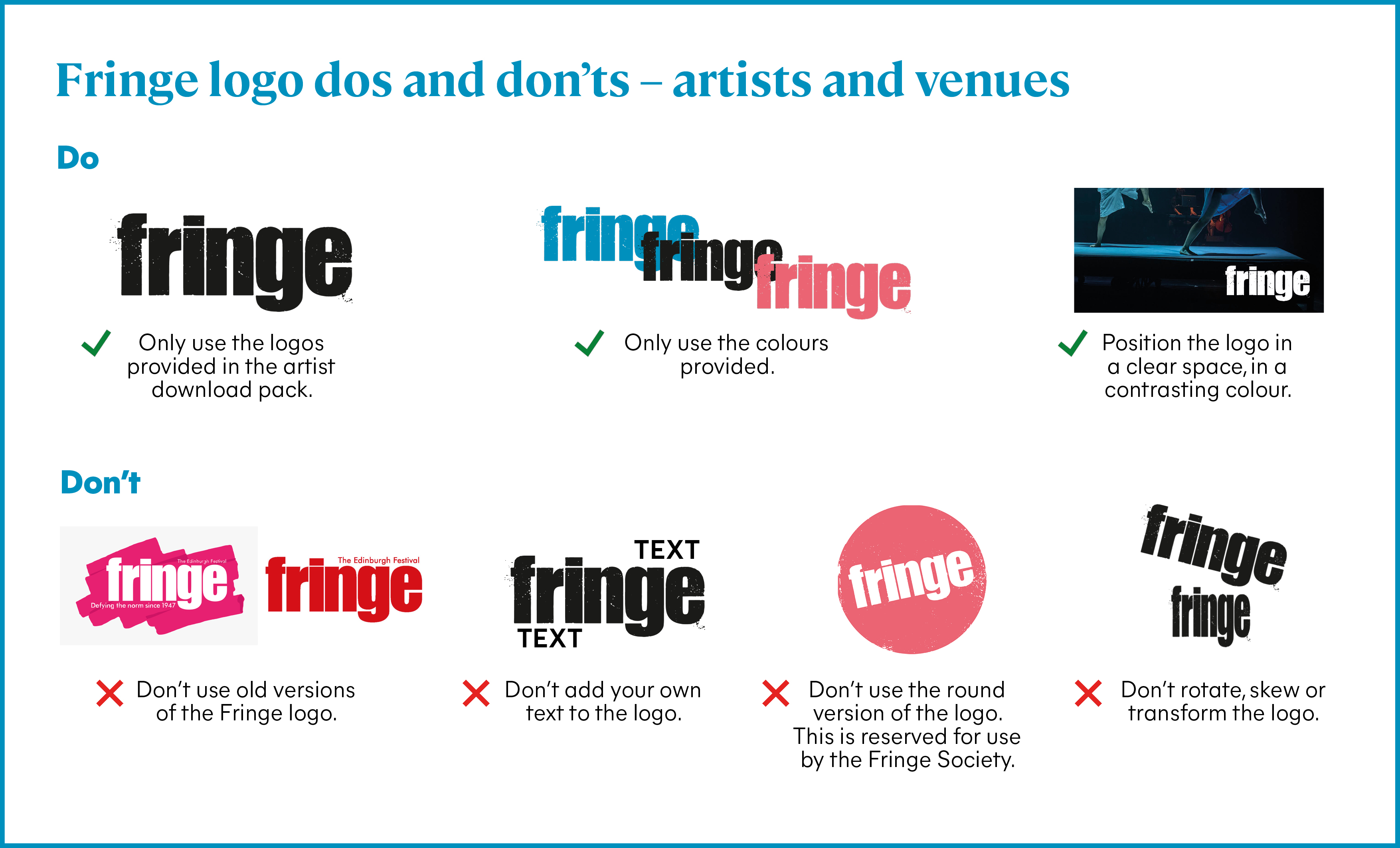 Logo dos and don'ts for artists
